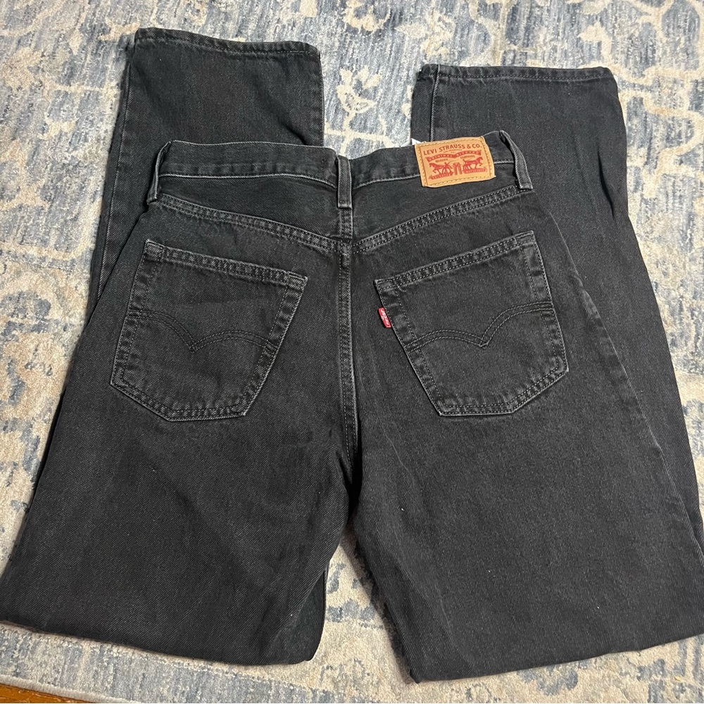 Levi's Straight Black Jeans Women's Sz 26 x 31 - Picture 3 of 8